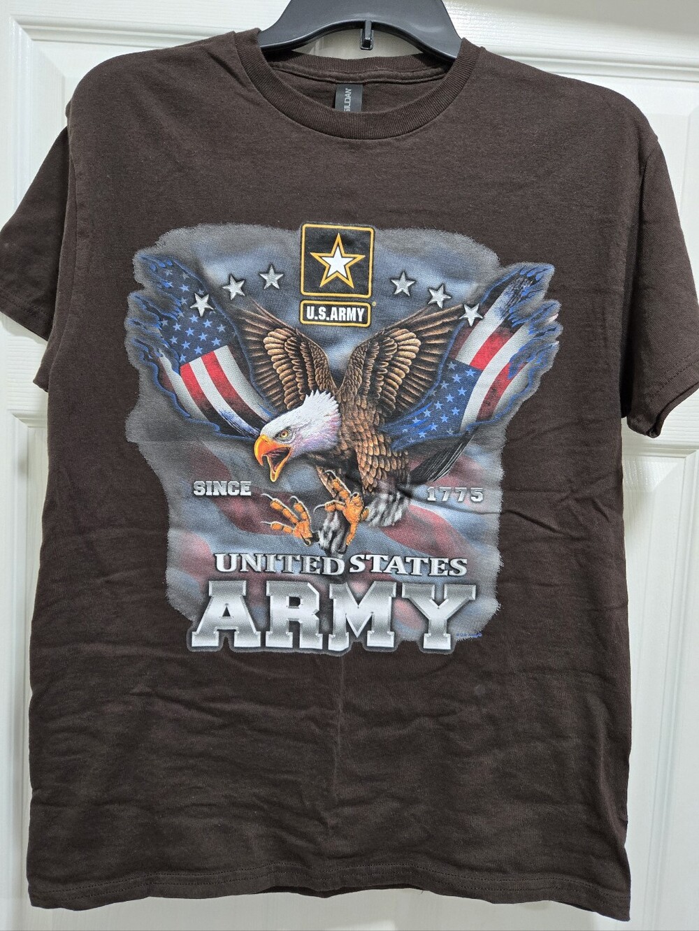 Clothes~Mens Graphic PATRIOTIC USA Army T Shirt! Sz M Medium~ Unisex. Worn Once!